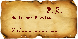 Marischek Rozvita névjegykártya